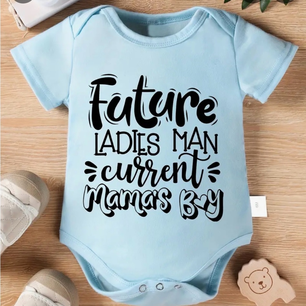 Mama’s Boy Onesie, new
